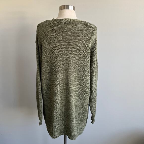 Susan Bristol Casuals Open Weave Tunic Sweater Sage Green Large - Picture 5 of 8